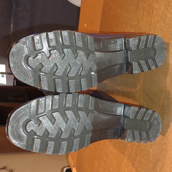 NWOT NICOLE MILLER NEW YORK Navy Blue 🔵 Pull-up Rubber Rain Boots. Size 9 - Picture 7 of 8